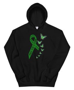 Liver Cancer Awareness Green Ribbon Religious Butterflies Hoodie AA