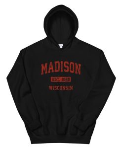 Madison Wisconsin Wi Vintage Athletic Sports Hoodie AP