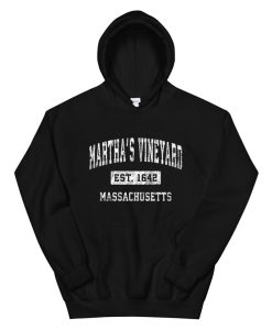 Marthas Vineyard Massachusetts Vintage Established Sports Hoodie AP