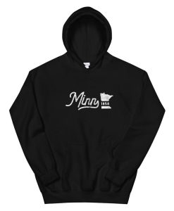 Minnesota858 Mn State Outline Zip Hoodie AA