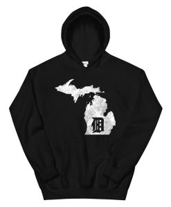 Detroit Michigan Motor City Midwest D Mitten Hoodie AA