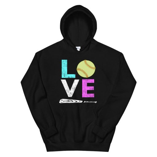 Girls Love Softball Best Lovers Hoodie AA