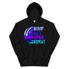 Girls Volleyball Bump Set Spike Repeat Blue Purple Teen Hoodie AA