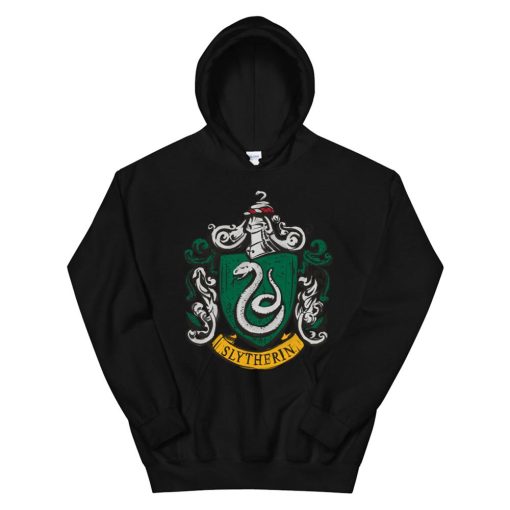 Harry Potter Drawn Slytherin Crest Hoodie AA