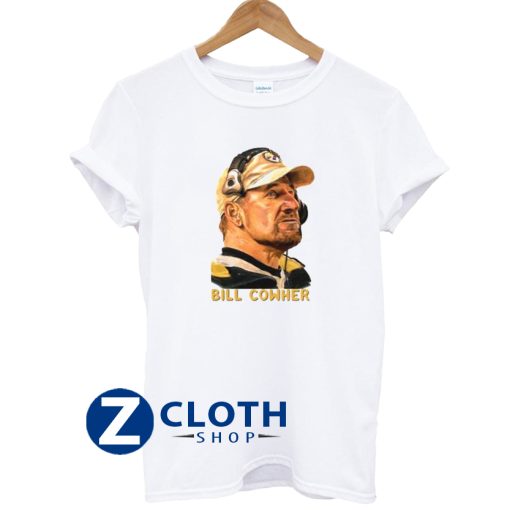 Iconic Design Football Player Bill Cowher T shirt AA