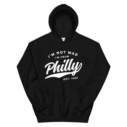 I’m Not Mad I’m From Philly Retro970s Philadelphia Dark Hoodie AA