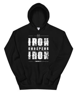 Iron Sharpens Iron Proverbs Christian Bible Verse Religious Hoodie AA