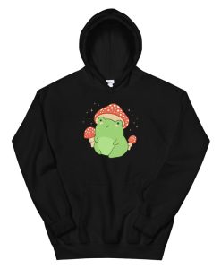 Cute Frog Mushroom Hat Cottagecore Aesthetic Hoodie AA