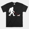 Bigfoot Walking Dachshund Weiner Dog Sasquatch Shirt