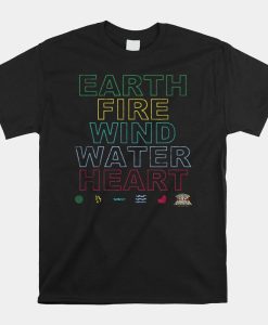 Captain Planet Earth Day Earth Wind Fire Water Heart Symbols Shirt