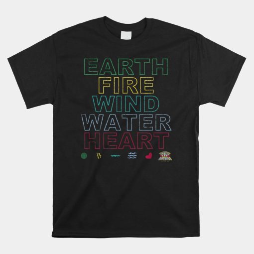 Captain Planet Earth Day Earth Wind Fire Water Heart Symbols Shirt