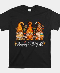 Happy Fall Yall Gnome Pumpkin Truck Autumn Thanksgiving Shirt