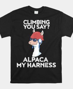 Climbing Cute Alpaca Rock Climber Shirt