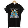 Cookie Monster Getting My Crunches In Sesame Street T-Shirt AA