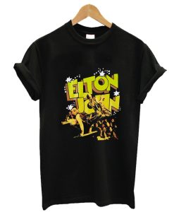 Elton John Cartoon Letters T-Shirt AA