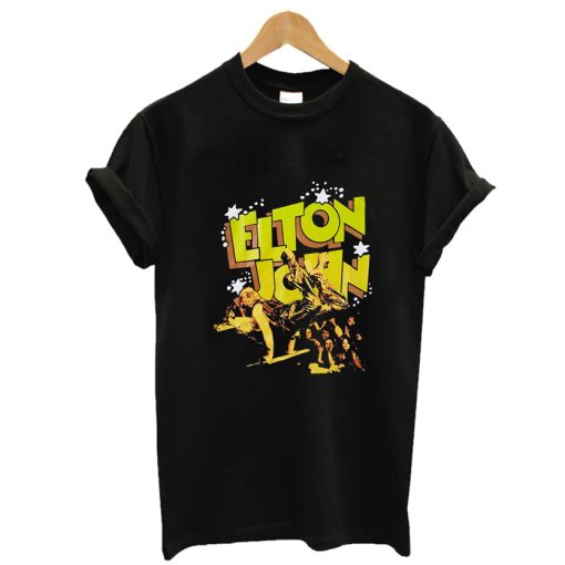 Elton John Cartoon Letters T-Shirt AA