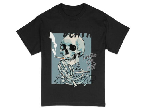 Skeleton Smoker Skull T-Shirt